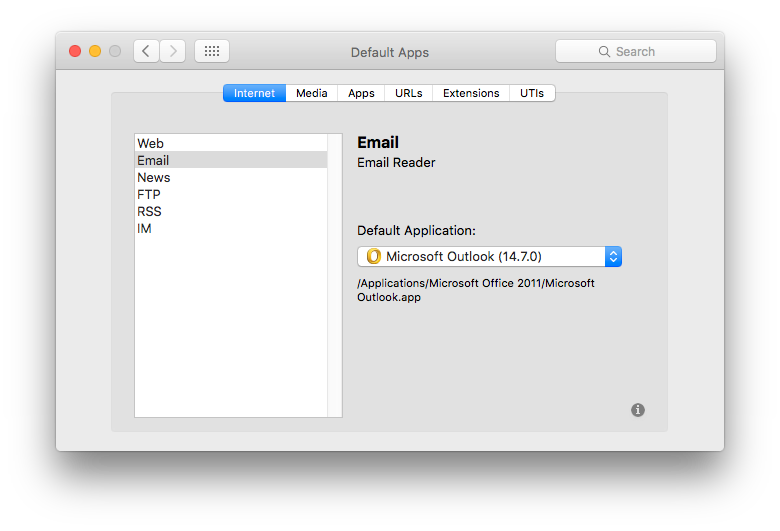 outlook for mac is not taking me to links in emails
